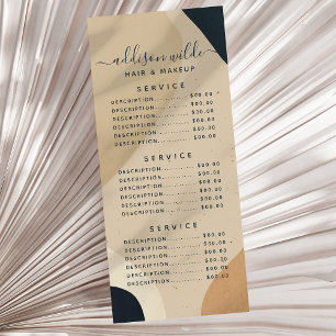 Beige Navy Blue Modern Abstrakt Shapes Neutralt Reklamkort