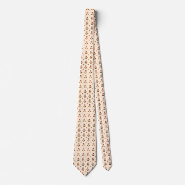 Beige necktie with a small floral pattern slips (Framsida)