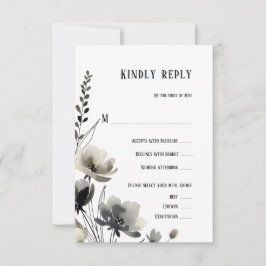 Beige Neutral Floral Wedding OSA Kort