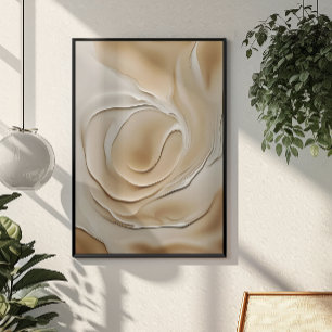 Beige neutrala trender abstrakt konst poster