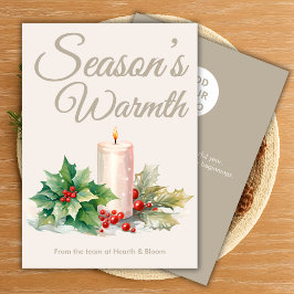 Beige Neutralt Helgdag Card Julkort