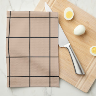 Beige och Black Checkered Kitchen Towels Kökshandduk