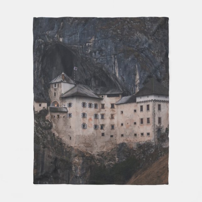 BEIGE OCH BLACK CONRETE HUS FLEECEFILT (Framsidan)