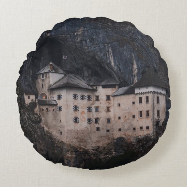 BEIGE OCH BLACK CONRETE HUS RUND KUDDE (Framsidan)