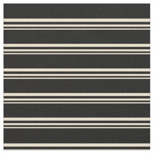 Beige och Black Lining Mönster Tyg