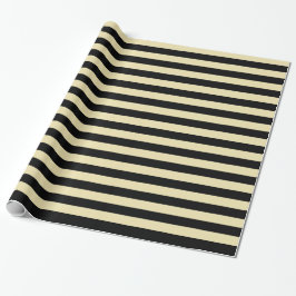 Beige och Black Rand Presentpapper