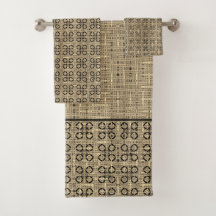 Beige och Black Weaved Mönster