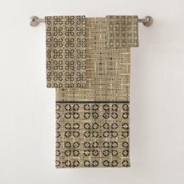 Beige och Black Weaved Mönster