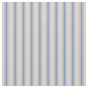 Beige och Blue Classic Ticking Rand Tyg