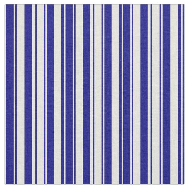 Beige och Blue Färgad Mönster Tyg (Närbild)