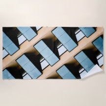 Beige och Blue Geometric Mönster