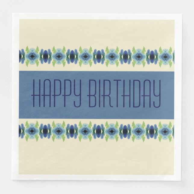 Beige och Blue Pappersservett (Framsida)