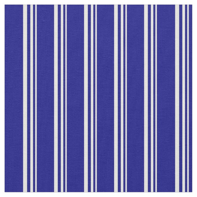Beige och Blue Stripe/LUNDA Mönster Tyg (Närbild)