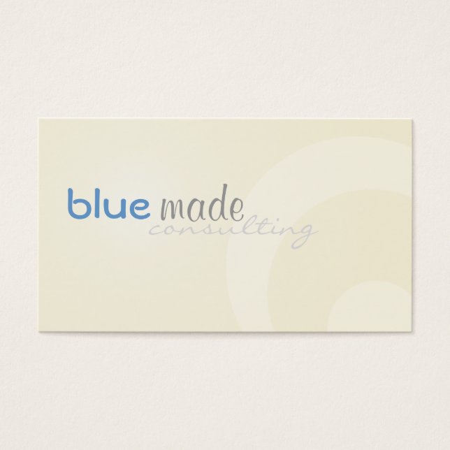 Beige och Blue Visitkort (Framsidan)