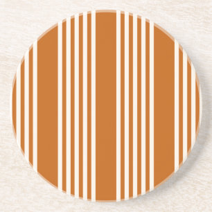 Beige och bränd orange fem rand mönster underlägg