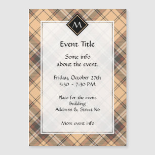 Beige och Brown Tartan