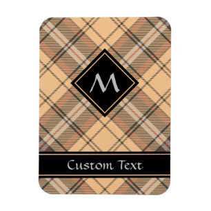 Beige och Brown Tartan Magnet