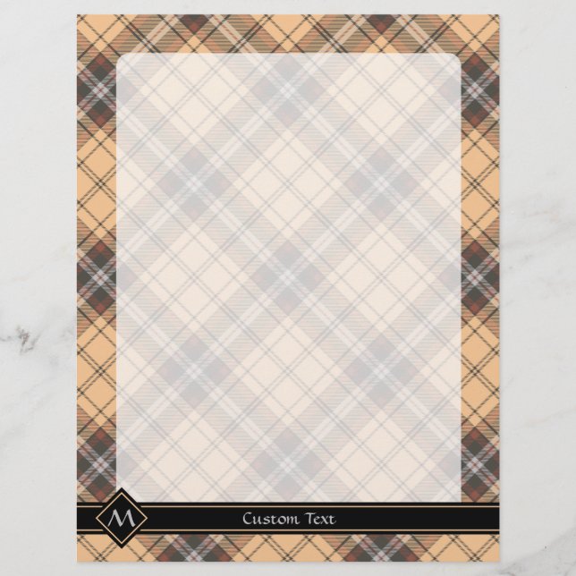 Beige och Brown Tartan Reklamblad (Framsidan)