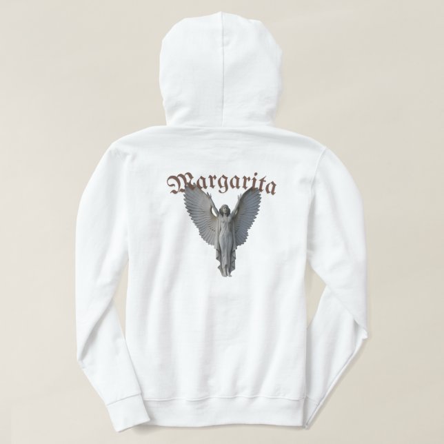 Beige och Brun Minimalistisk Hoodie (Design baksida)