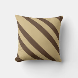 Beige och brun rand kudde