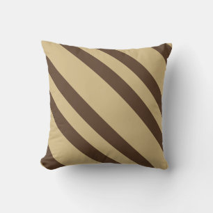 Beige och brun rand kudde