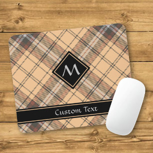 Beige och brun tartan musmatta