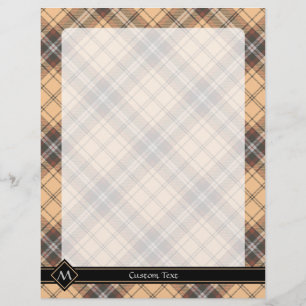 Beige och Brun Tartan Reklamblad