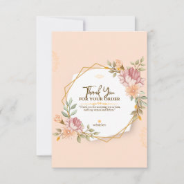 Beige och brunt minsta tack kort