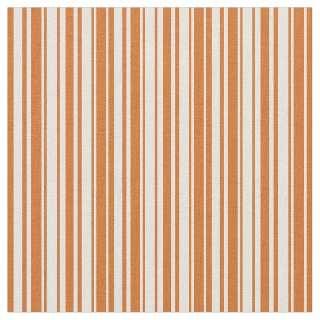 Beige och Chocolate Linjer Mönster Tyg (Närbild)