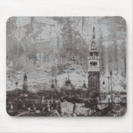 Beige och cyan slitna stadsprofil Venedig Italien Musmatta