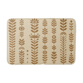 Beige och Earth Brown Bath Mat Badrumsmatta