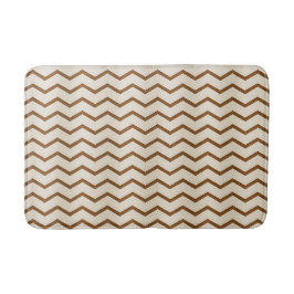 Beige och Earthy Zigzag linjer Badrumsmatta