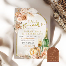 Beige och elfenbensfärgad Boho höstbrunch födelsed
