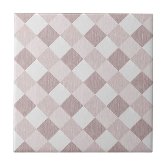 Beige och Grått Geometric Patchwork Mönster Obliqu Kakelplatta (Framsidan)