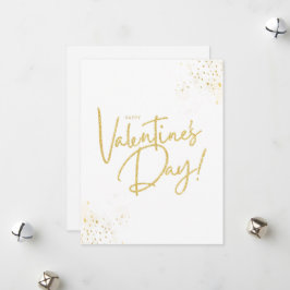 Beige Och Gyllene Minimalistisk Alla Hjärtans Dag Julkort