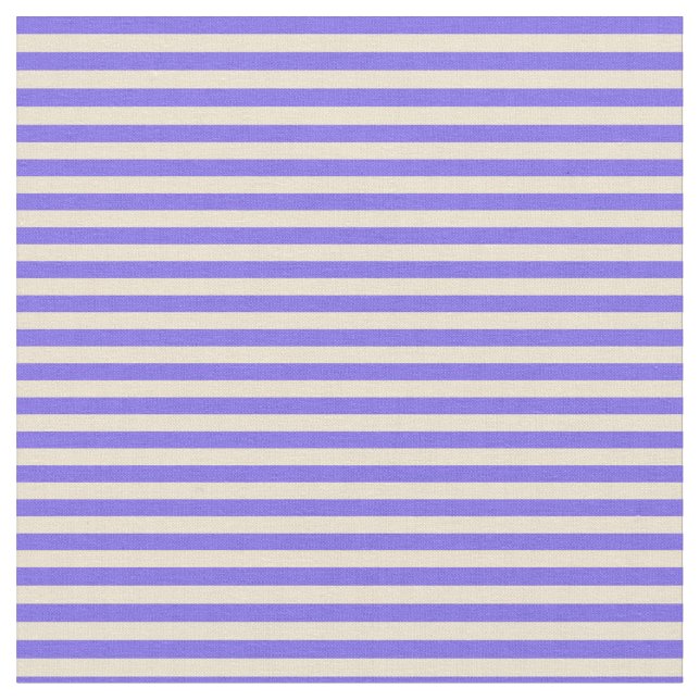Beige och Medium Slate Blue Färgad Mönster Tyg (Närbild)