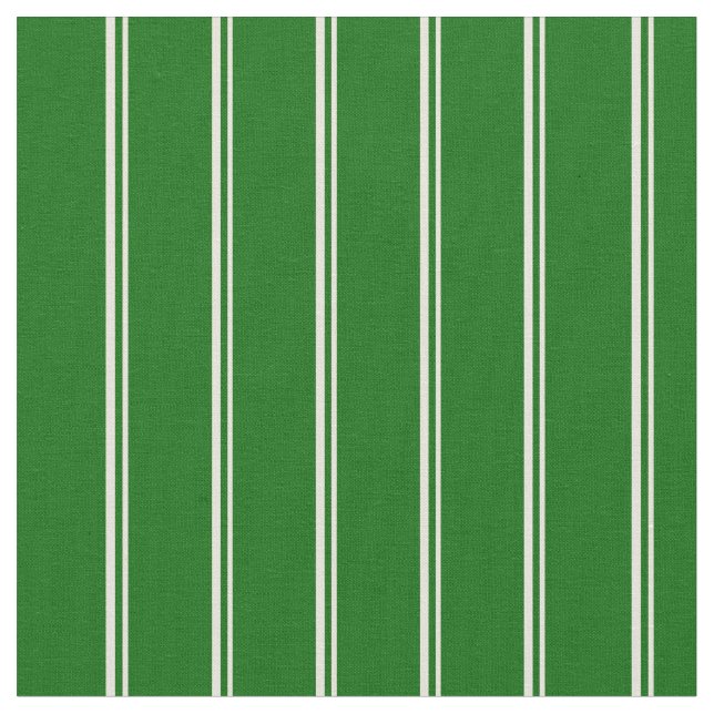 Beige och Mörk grönt Färgad Linjer/Rand Mönster Tyg (Närbild)
