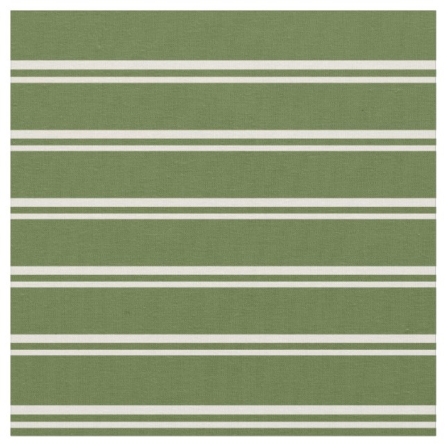 Beige och Mörk Oliv grönt Färgaden Mönster Tyg (Närbild)