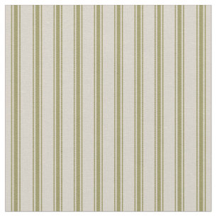 Beige och Oliv grönt Classic Ticking Rand Tyg