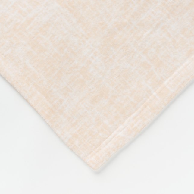 Beige och persikotextur med vitt. fleecefilt (Hörn)