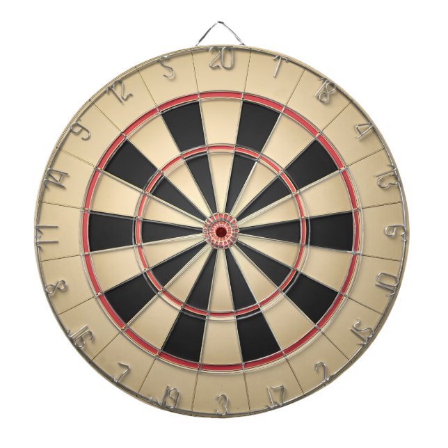 Beige och Red Dartboard Darttavla (Framsidan)
