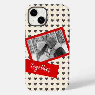 Beige och Red Heartfilt Gift par Romantik