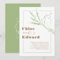 Beige och Sage Pampas Grass Minimalist Bröllop