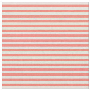 Beige och Salmon Färgad Stripe Mönster Tyg