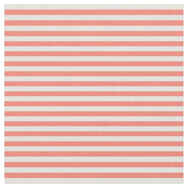 Beige och Salmon Färgad Stripe Mönster Tyg (Närbild)