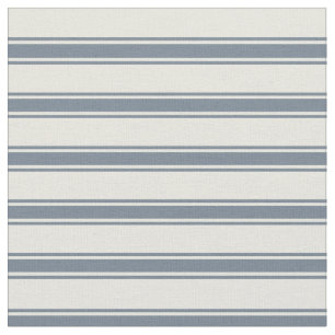 Beige och Slate Grått Färgad Linjer Mönster Tyg