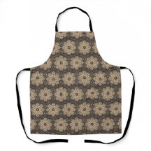 Beige och svart etnisk mandala-mönster