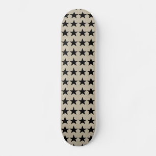 Beige och svarta stjärnor mönster skateboard
