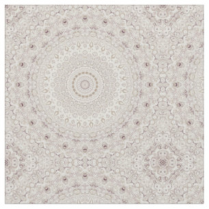 Beige och Taupe Mandala Mönsterdesign Tyg