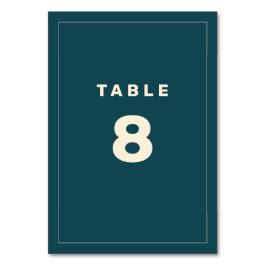 Beige och Teal Wes Andersson Inspired Bordsnummer